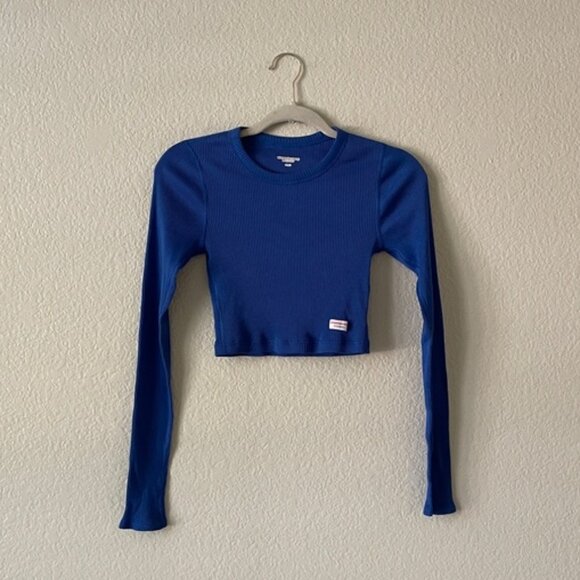 alexander wang Ribbed Long Sleeve Cropped Top alexanderwang bodywear - Picture 1 of 16